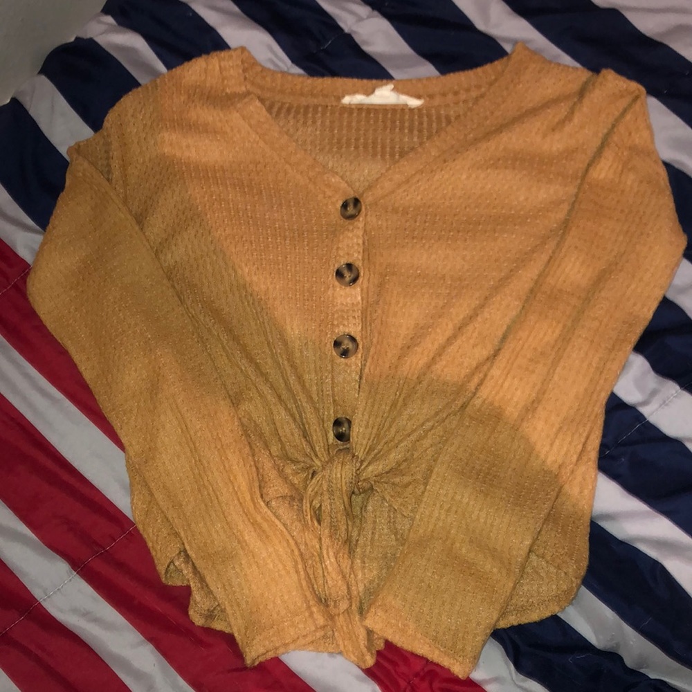 mustard sweater size s